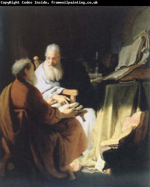 Rembrandt van rijn two lod men disputing